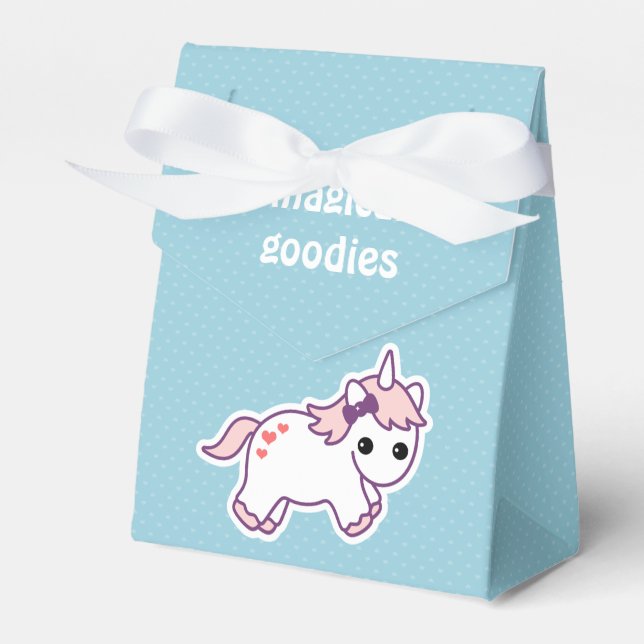 Cute Unicorn Favour Box (Front Side)