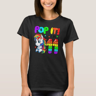 Cute Unicorn Fidget Toys Pop It I'm 11 Girl 11th B T-Shirt