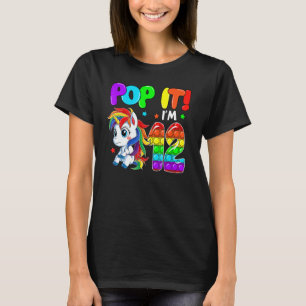 Cute Unicorn Fidget Toys Pop It I'm 12 Kids 12th B T-Shirt