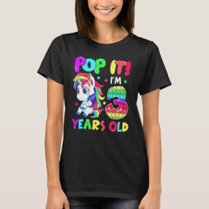 Cute Unicorn Fidget Toys Pop It I'm 3 Kids 3rd Bir T-Shirt