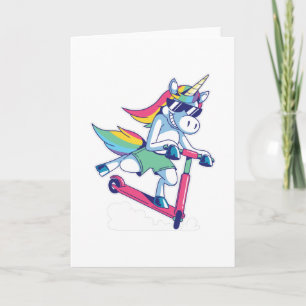CUTE UNICORN FIREFIGHTER CARD