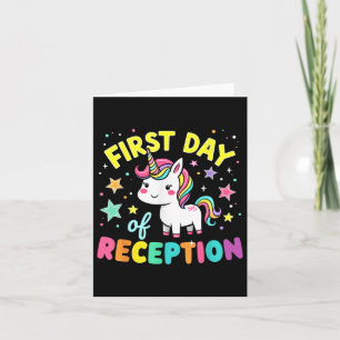 Cute Unicorn First Day Of Reception Back To School Card