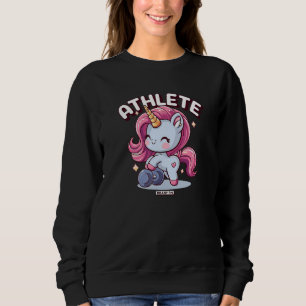 Cute Unicorn Fitness Workout Funny Athlete Gym Tra Sweatshirt