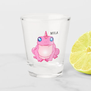 Cute Unicorn frog fantasy Shot Glass
