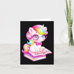 Cute Unicorn Future Teacher Clroom Card