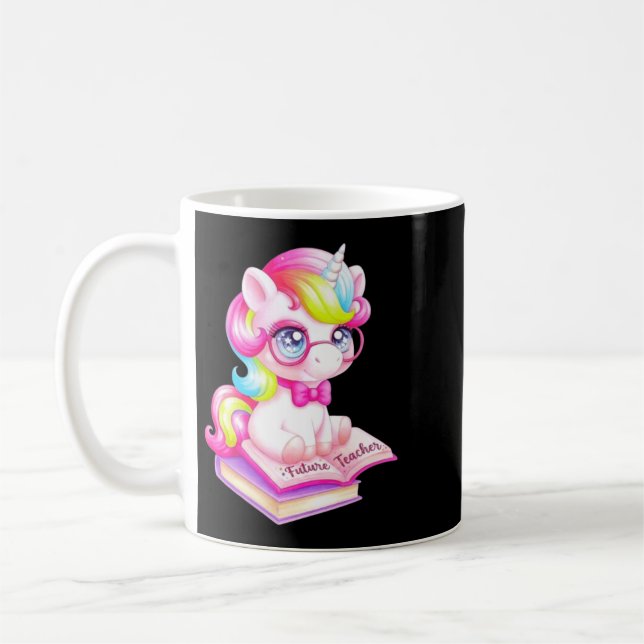 Cute Unicorn Future Teacher Clroom Coffee Mug (Left)