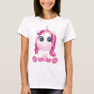 Cute unicorn Girls Kids Women T-Shirt