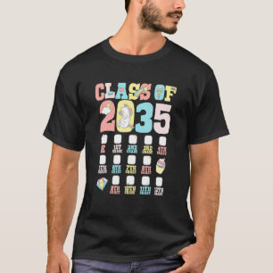 Cute Unicorn Graduation Class Of 2035 Grow With Me T-Shirt