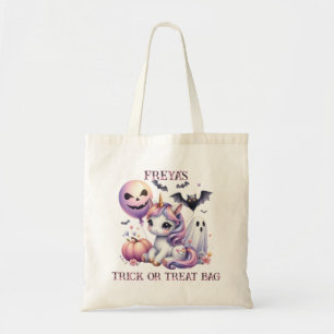 Cute Unicorn Halloween Trick or Treat Tote Bag