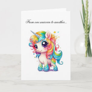 Cute Unicorn Happy Birthday Greeting Card
