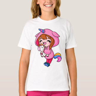 Cute Unicorn Hoodie Girl – Adorable Graphic Tee