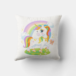 Cute unicorn illustration #1 cushion