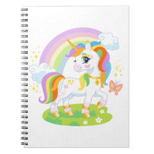 Cute unicorn illustration #1 notebook