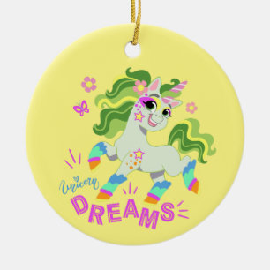 Cute unicorn illustration #2 ceramic ornament