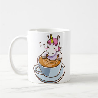 Cute Unicorn In Coffee Cup Gift For Lover Magical 