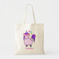 Cute Unicorn in Heart Shaped Glasses