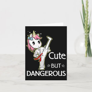 Cute Unicorn Karate Taekwondo Card