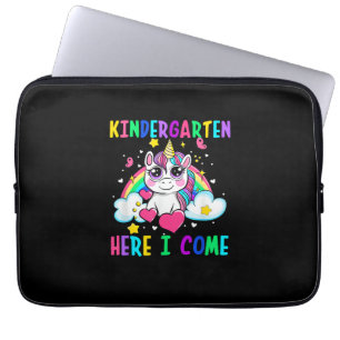 Cute Unicorn Kindergarten Here I Come School Kinde Laptop Sleeve