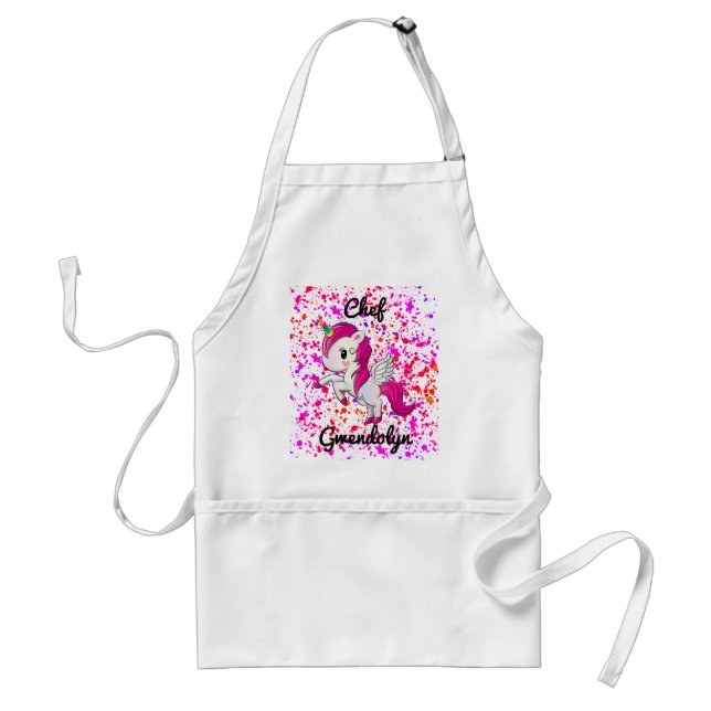 Cute Unicorn kitchen apron (Front)