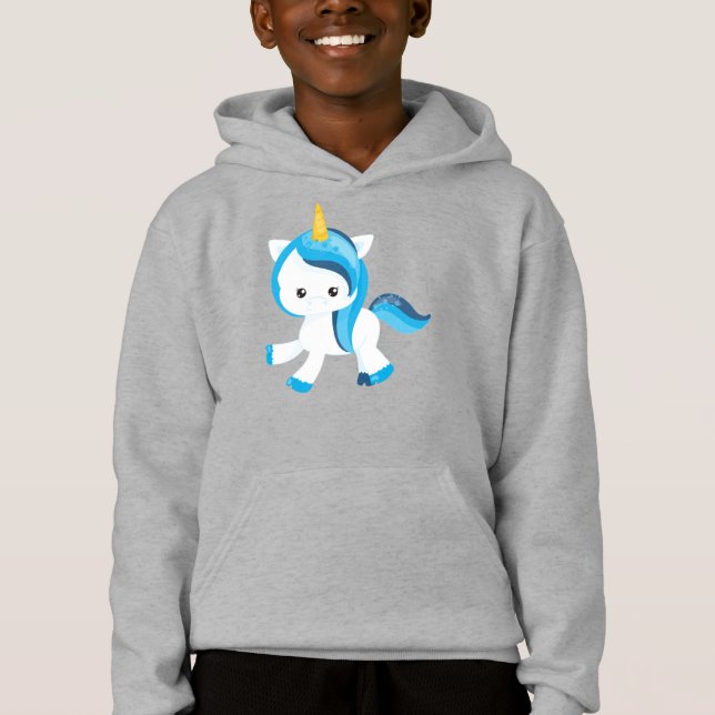 Cute Unicorn, Magic Unicorn, Snowflakes, Winter (Front)