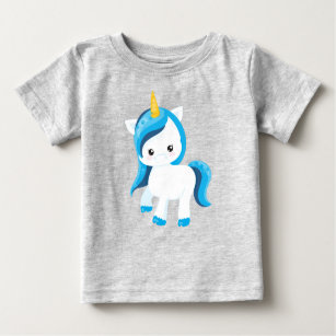 Cute Unicorn, Magic Unicorn, Winter, Snowflakes Baby T-Shirt