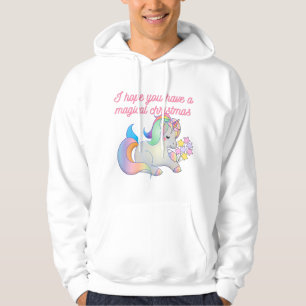 Cute Unicorn Magical Christmas Ugly Xmas Hoodie