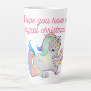 Cute Unicorn Magical Christmas Ugly Xmas Latte Mug
