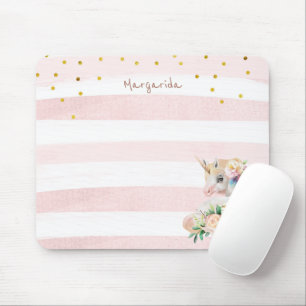 Cute Unicorn Magical Girl  Mouse Pad