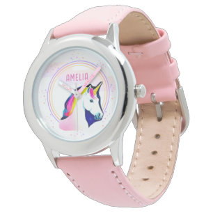 Cute Unicorn Magical Stars Girl Name  Watch