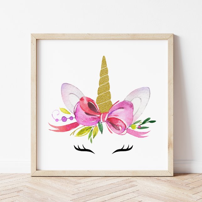 Cute Unicorn, Magical Unicorn, Girl Nursery, Pink Photo Print (Creator Uploaded)