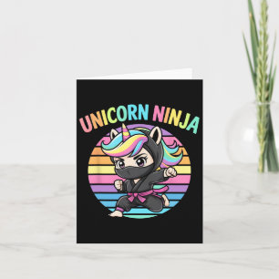 Cute Unicorn Ninja Girl Cute Preschool Squad Dream Card