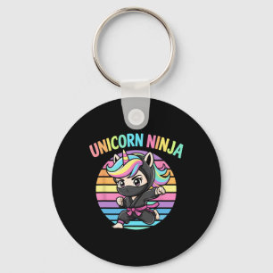 Cute Unicorn Ninja Girl Cute Preschool Squad Dream Key Ring