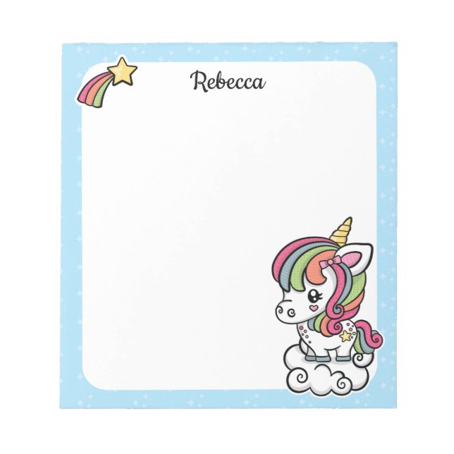 Cute Unicorn notepad (Front)