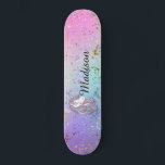 Cute Unicorn Ombre Rainbow Glitter Sparkle Skateboard<br><div class="desc">Cute Unicorn Ombre Rainbow Glitter Sparkle Skateboard</div>