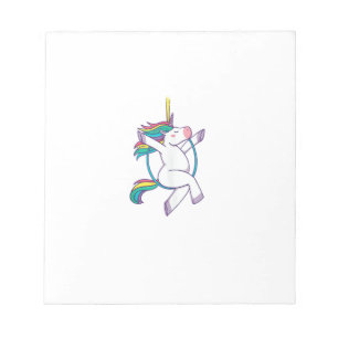 Cute Unicorn on an Aerial Hoop - Magical Illustrat Notepad