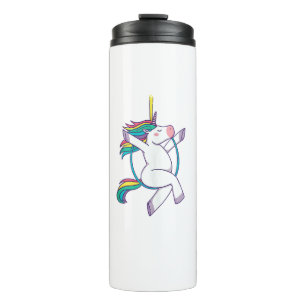 Cute Unicorn on an Aerial Hoop - Magical Illustrat Thermal Tumbler