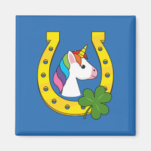 Cute Unicorn on St Patrick's Day Magnet