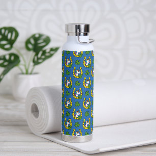 Cute Unicorn on St Patrick's Day Pattern Water Bottle