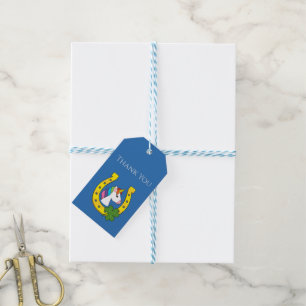 Cute Unicorn on St Patrick's Day   Personalize Gift Tags