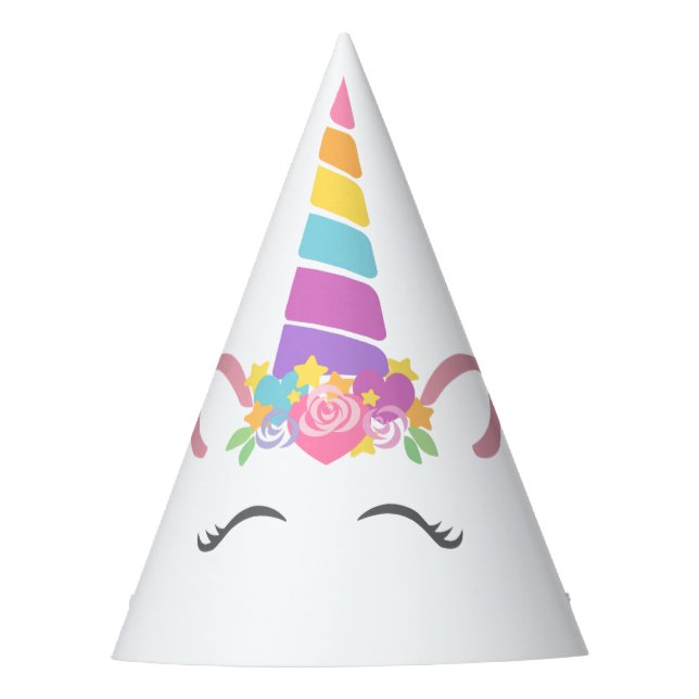 Cute Unicorn Party Hat (Front)