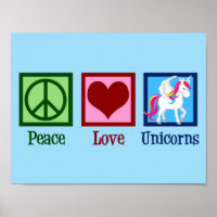 Cute Unicorn Peace Love Unicorns