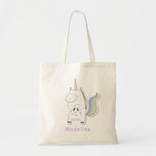 Cute Unicorn - Personalised Kids Tote Bag