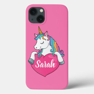 Cute Unicorn Personalised Name iPhone 13 Case