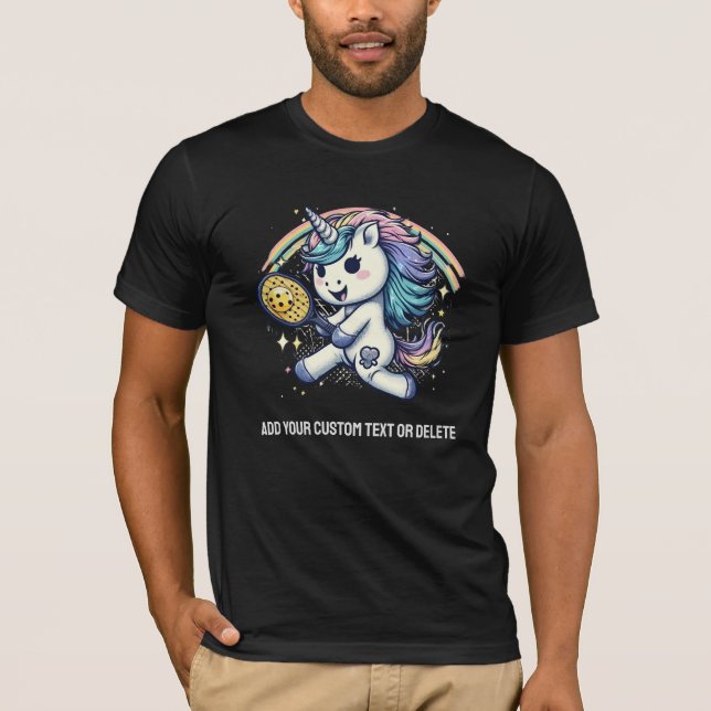 Cute Unicorn Pickleballer Pickleball Unicorn T-Shirt (Front)