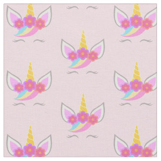 Cute Unicorn Pink Fabric