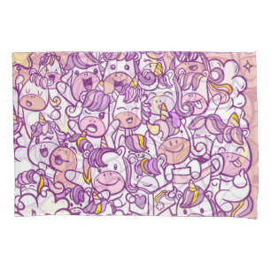 Cute Unicorn Pony: Magic Doodle Collection Pillowcase