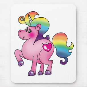 cute unicorn pony mouse pad