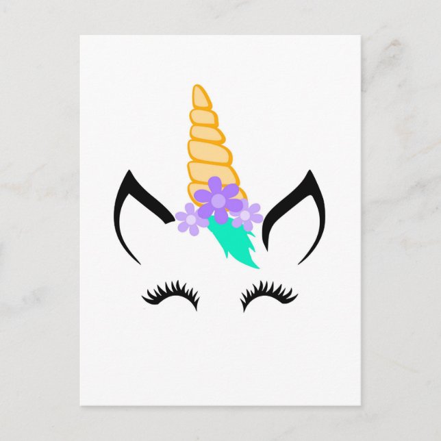 Cute Unicorn Postcard (Front)