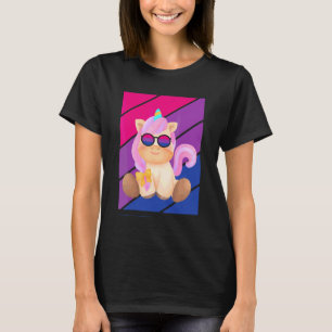 Cute Unicorn Pride Bisexual Flag Lgbtq Proud Ally T-Shirt