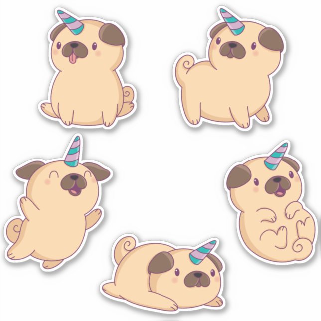 Cute Unicorn Pugs (Front)